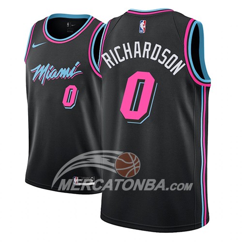 Maglia NBA Miami Heat Josh Richardson Ciudad 2018-19 Nero